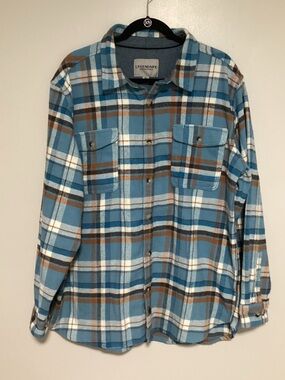 Legendary Whitetails Blue Plaid Flannel Shirt
